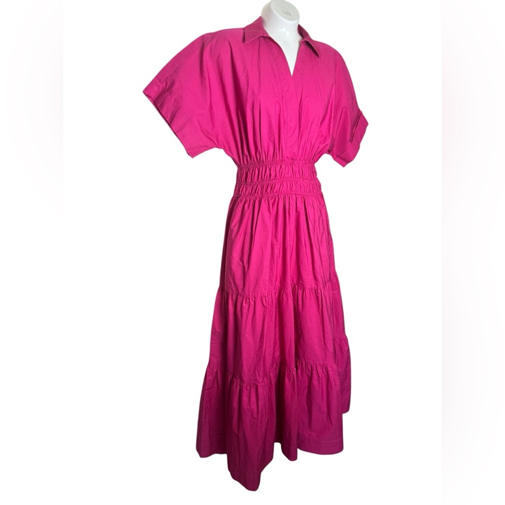 Anthropologie Somerset Maxi Dress Bright Pink - Picture 2 of 10